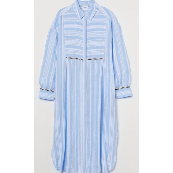 Lemlem Dresses & Skirts - NWOT H&M x Lemlem by Liya Kebede linen striped shirt dress, $180 Large